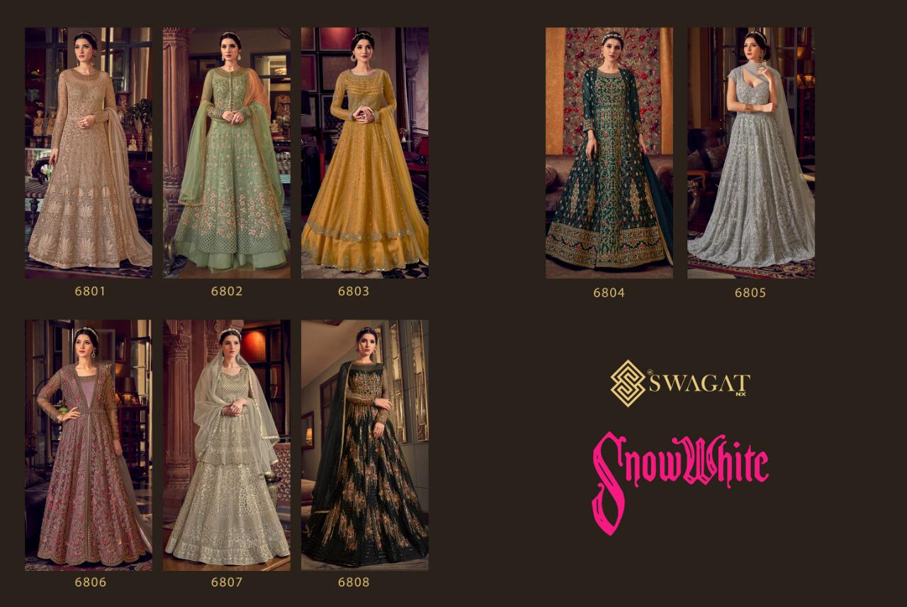 Swagat-Violet-Snow-White-Wedding-Sesaon-Special-Designer-Dress-Singles-Wholesaler